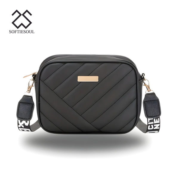 crossbody Bags for girls - small square bag - Leather Bag Black color